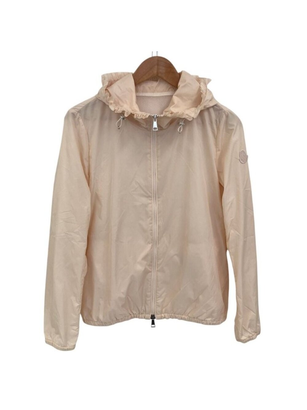 Moncler Pharillons Frill Nylon Hoodie Light Pink 1